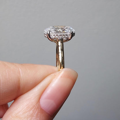 4 Ct Oval Lab Diamond Engagement Ring