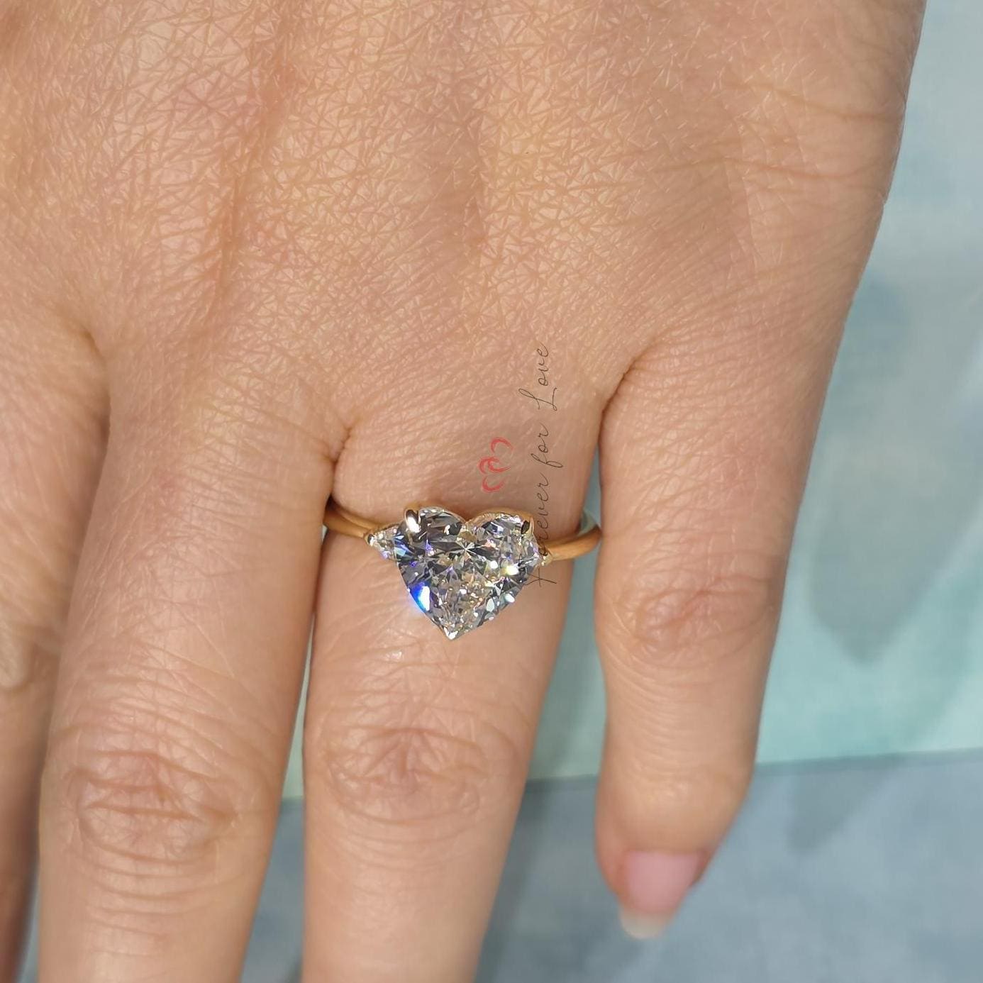 3 Ct Heart Diamond Engagement Ring