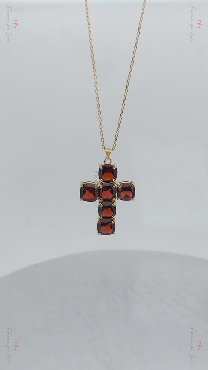 14 Karat Massivgold Diamant Kreuz Halskette für Frauen, Diamant Kreuz Anhänger, Religiöser Schmuck, Christlicher Glaube Anhänger, Kreuz Geschenk für Frauen