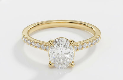 2 Ct Oval Moissanite Eternity Band