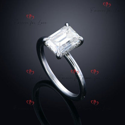 2.0 Ct IGI Certified Emerald Lab Diamond Solitaire Engagement Ring
