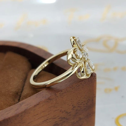 Pear Lab Diamond Ring
