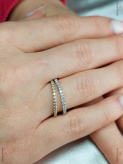 Natural Diamond Half Eternity Band