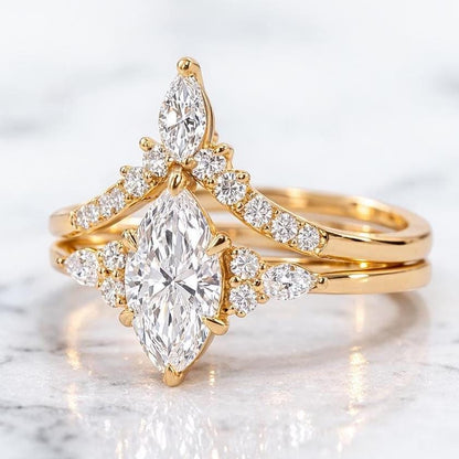 1 Ct Marquise Lab Diamond Engagement Ring