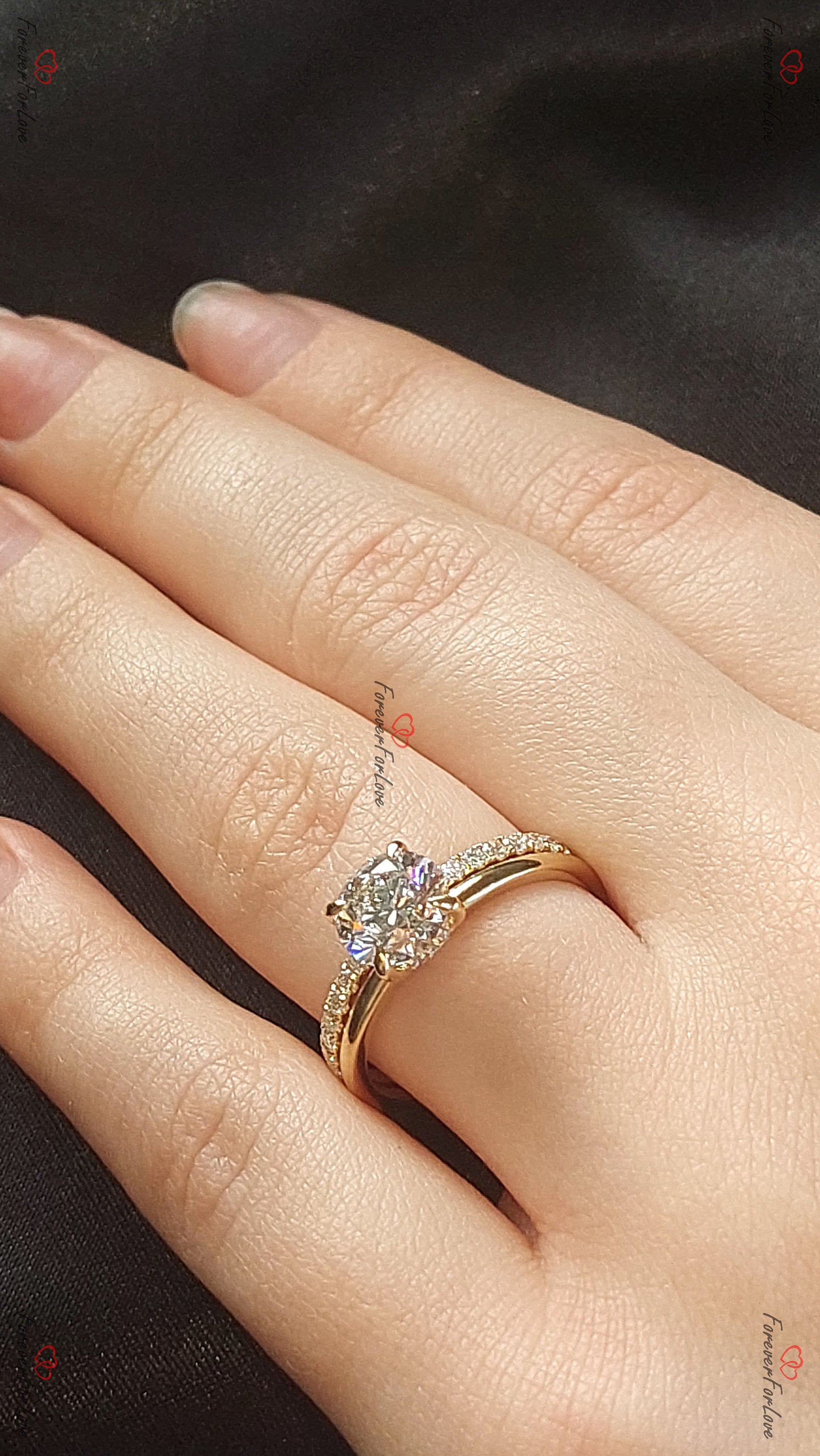 2 Ct Round Lab Diamond Engagement Ring