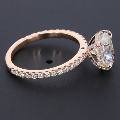 2 Ct Oval Diamond, Moissanite Engagement Ring
