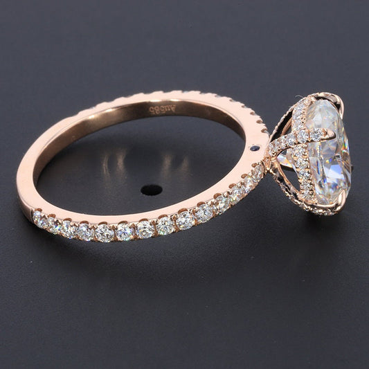 2 Ct Oval Diamond, Moissanite Engagement Ring