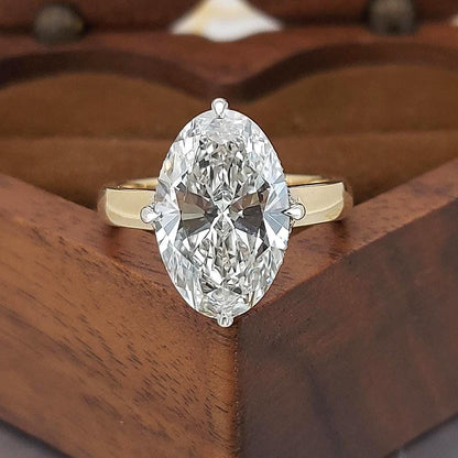 4.1 Ct IGI Certified Oval Lab Diamond Hidden Halo Engagement Ring