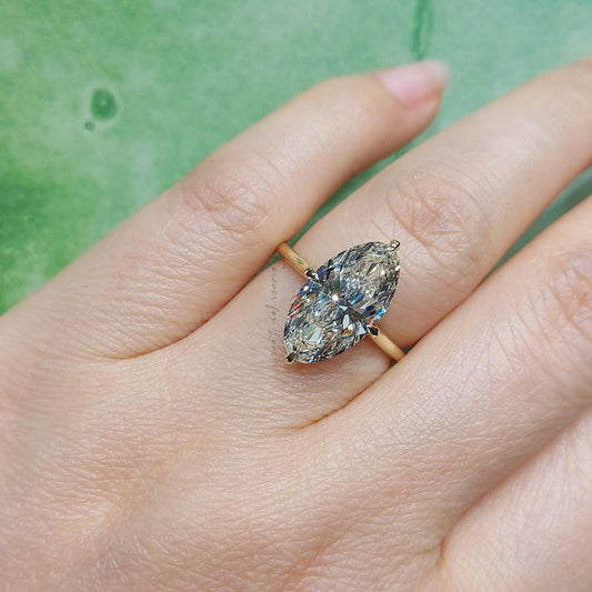 4 Ct Oval Lab Diamond Engagement Ring