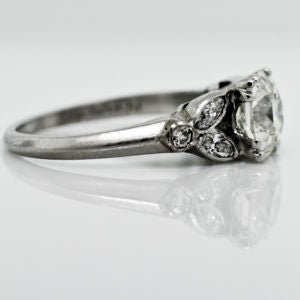 2 Ct Old European Diamond, Moissanite Engagement Ring