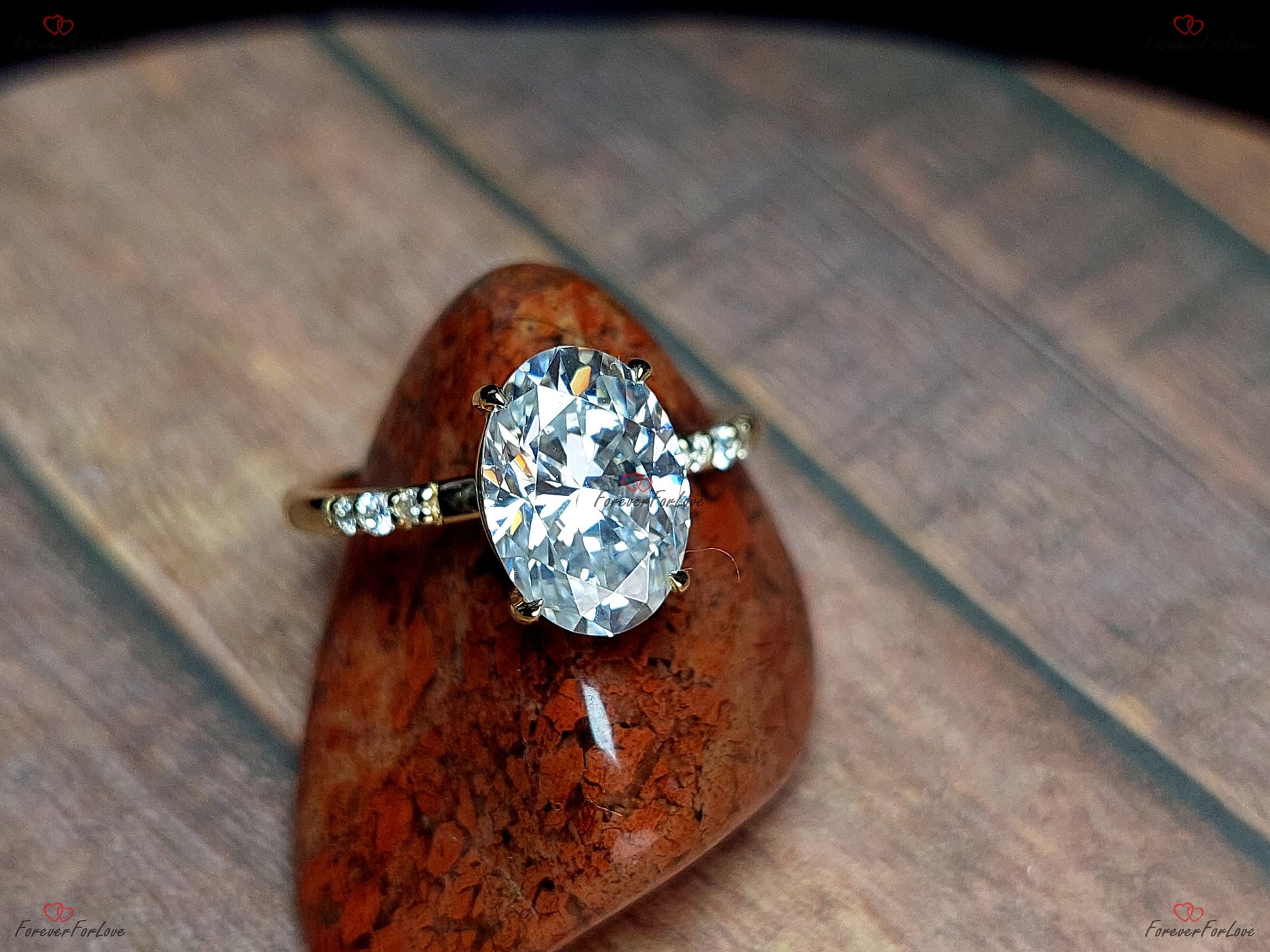 2.5 Ct Oval Moissanite Engagement Ring