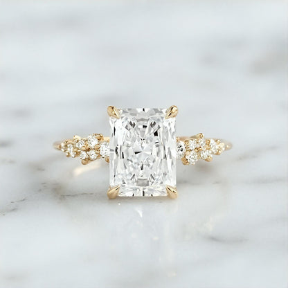 3.5 Ct IGI Certified Radiant Lab Diamond Solitaire Engagement Ring