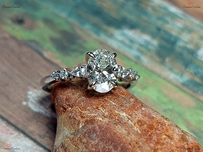 Oval Lab Diamond Engagement Ring
