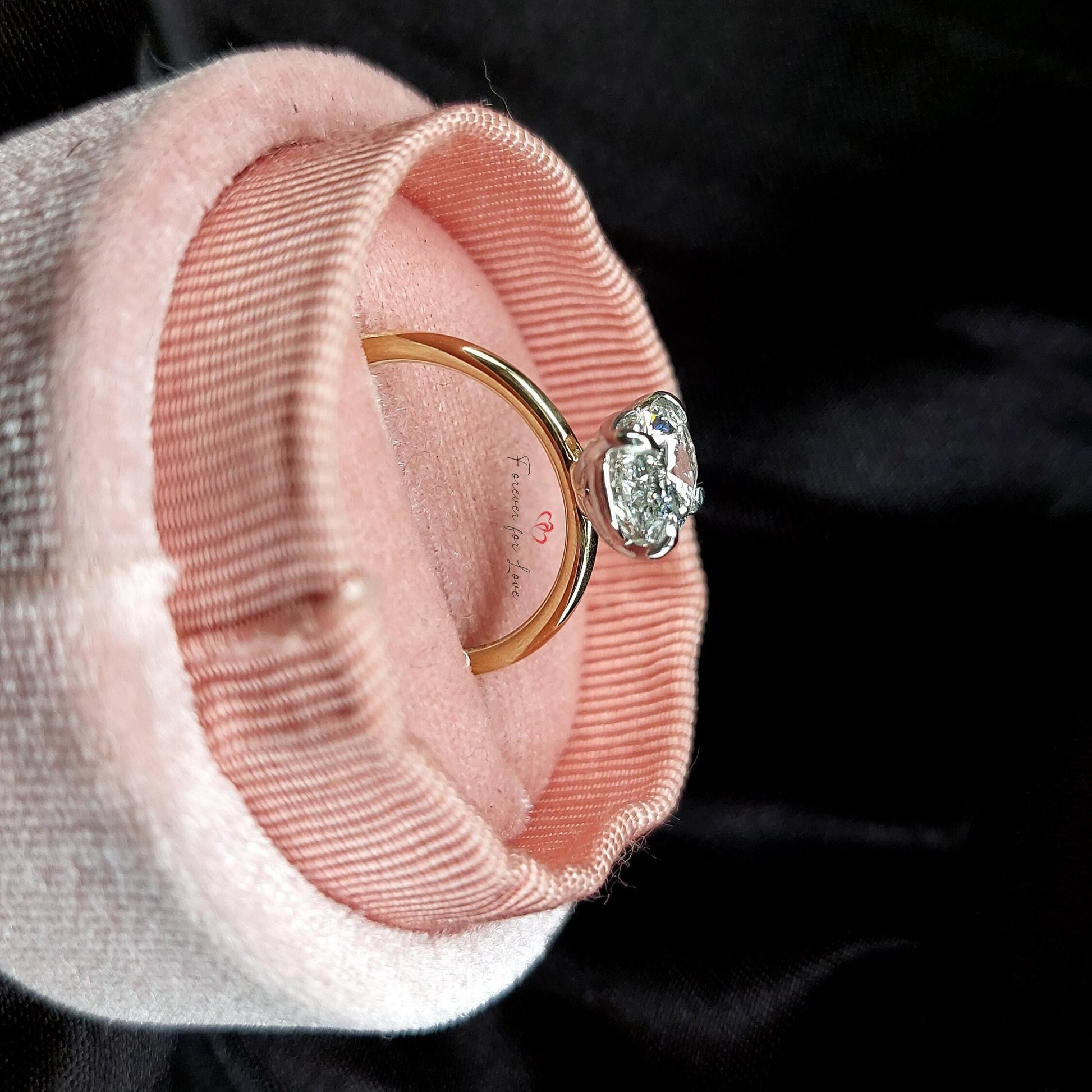 1.5 Ct Oval Lab Diamond Solitaire Engagement Ring
