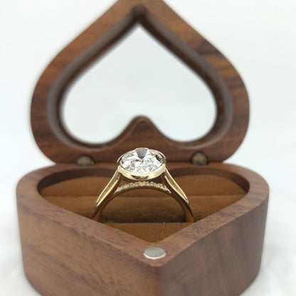 4 Ct Oval Lab Diamond Solitaire Engagement Ring