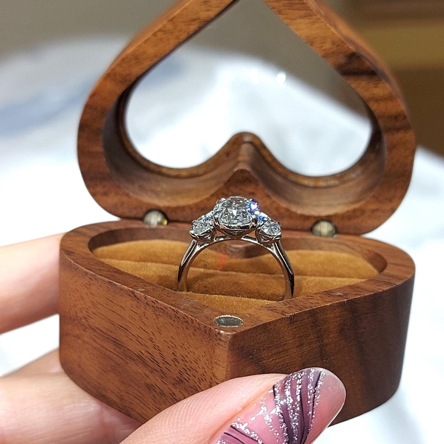 3 Ct IGI Certified Oval Lab Diamond Three Stone Ring
