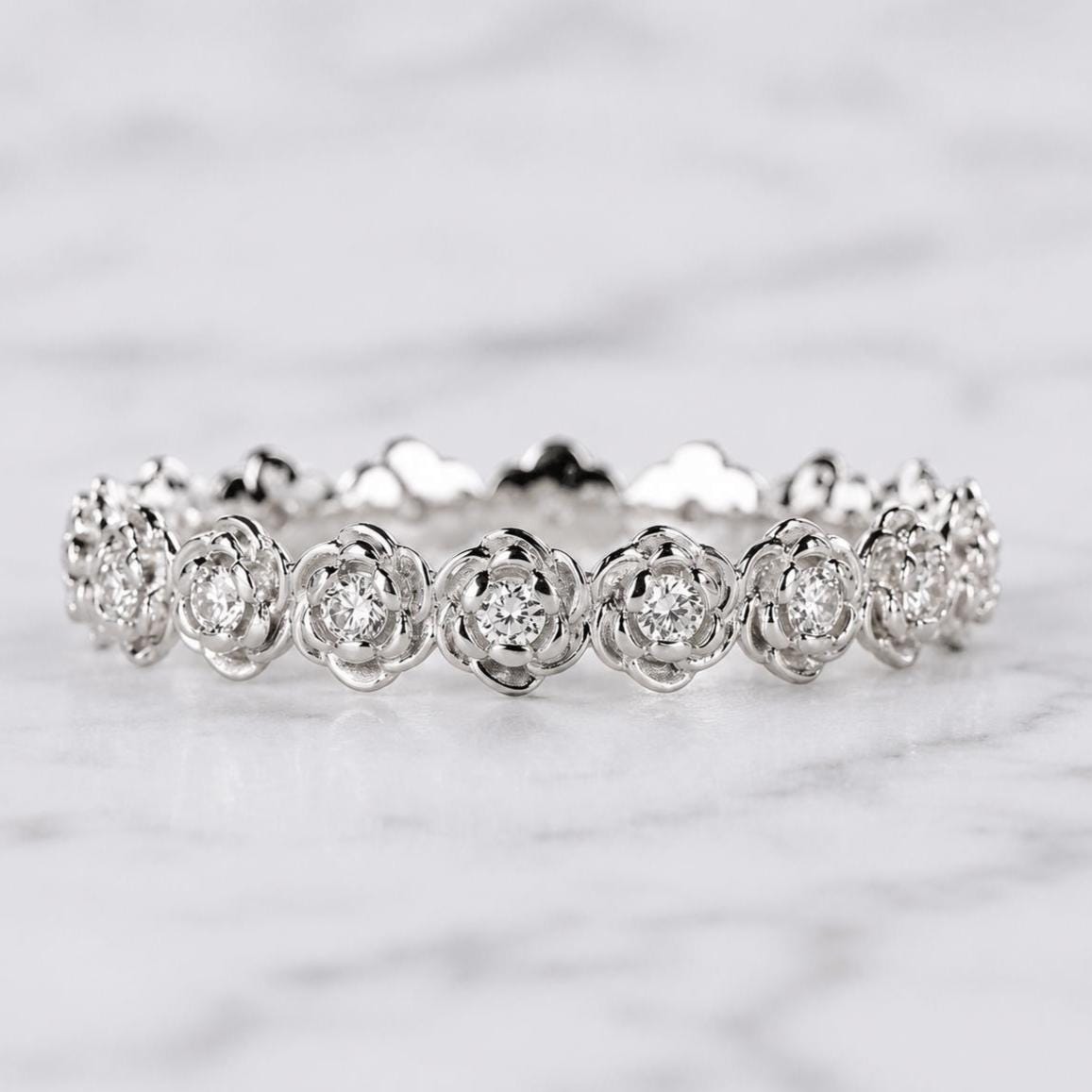Round Lab Diamond Eternity Band