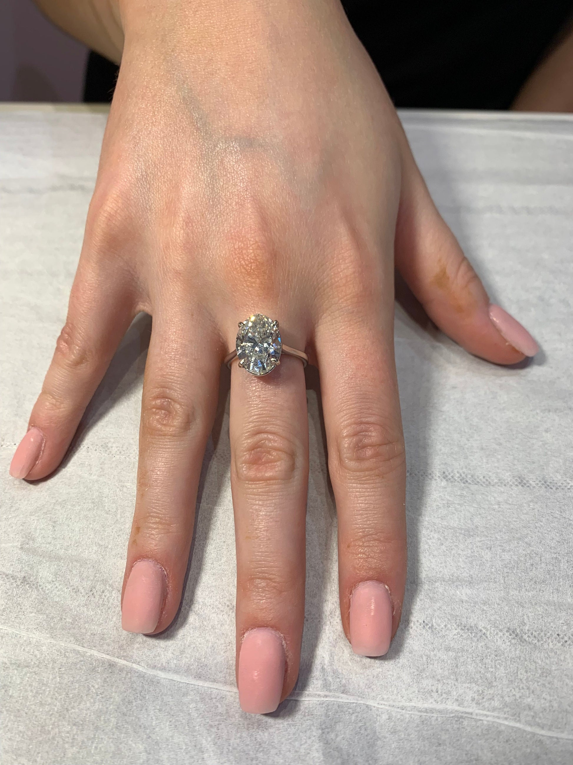5 Ct Oval Lab Diamond Engagement Ring