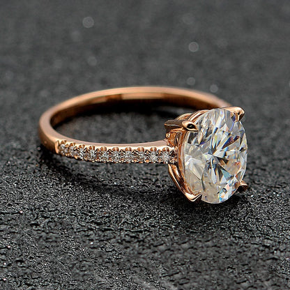 1 Ct Oval Moissanite Engagement Ring