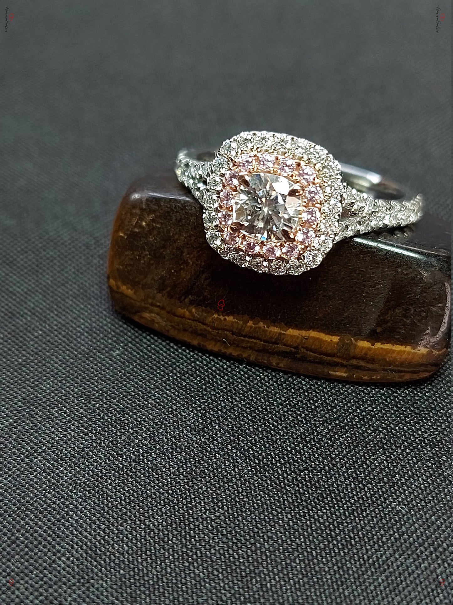 2 Ct Cushion Diamond Eternity Band Cushion cut 1Ct Moissanite Brilliant Cut engagement ring in 935 Argentium Silver — custom handcrafted by Forever For Love