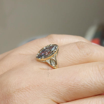 Marquise Diamond, Moissanite Engagement Ring