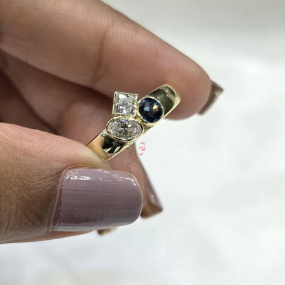 Princess Blue Diamond, Sapphire Engagement Ring