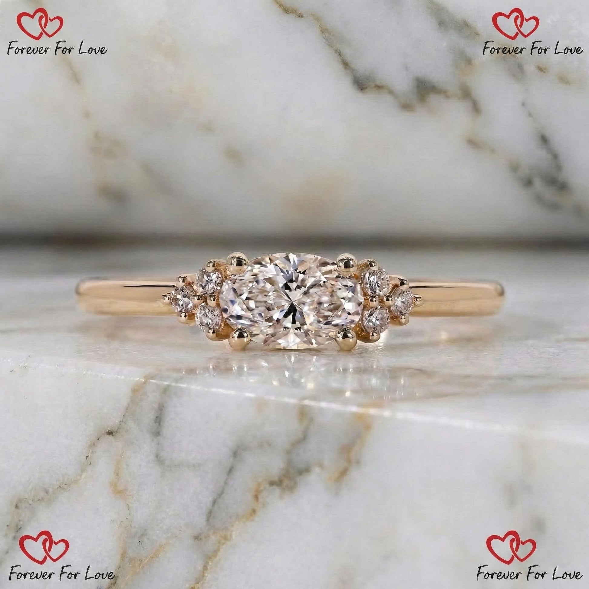 Oval Lab Diamond Engagement Ring