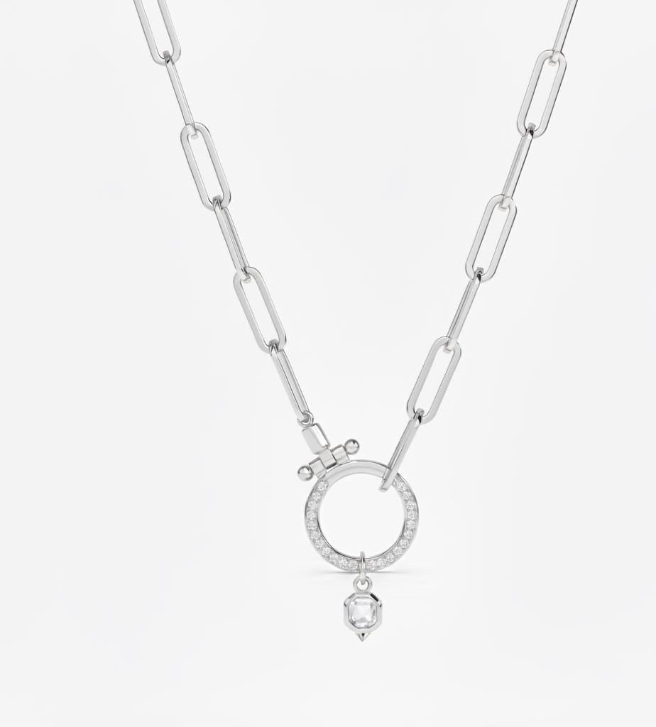 Collier de perles de culture d'eau douce avec pendentif en forme de cœur plaqué or et collier à pendentif double couche avec perles d'eau douce, cadeau pour elle Moissanite engagement ring in Gold or Platinum — custom handcrafted by Forever For Love