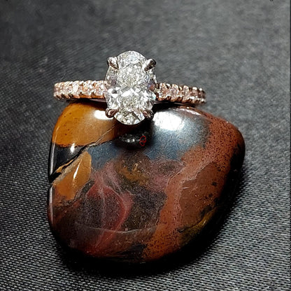 IGI Certified Oval Lab Diamond Engagement Ring