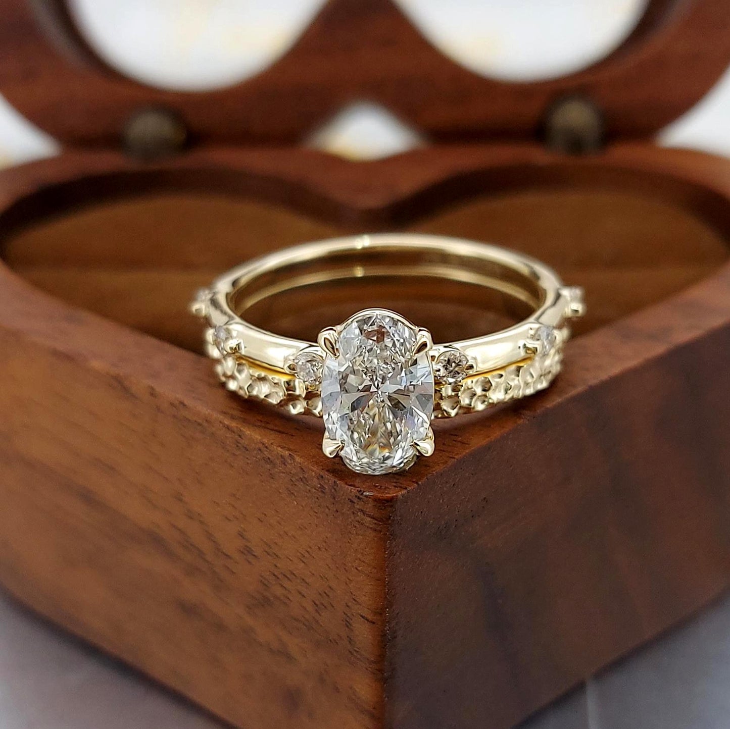 1 Ct IGI Certified Oval Lab Diamond Solitaire Engagement Ring Oval cut Moissanite Brilliant Cut engagement ring in 935 Argentium Silver — custom handcrafted by Forever For Love