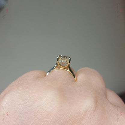 3.9 Ct Oval Lab Diamond Engagement Ring