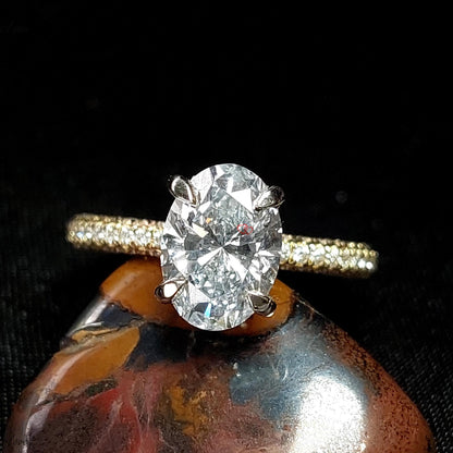 1.5 Ct IGI Certified Oval Lab Diamond Engagement Ring