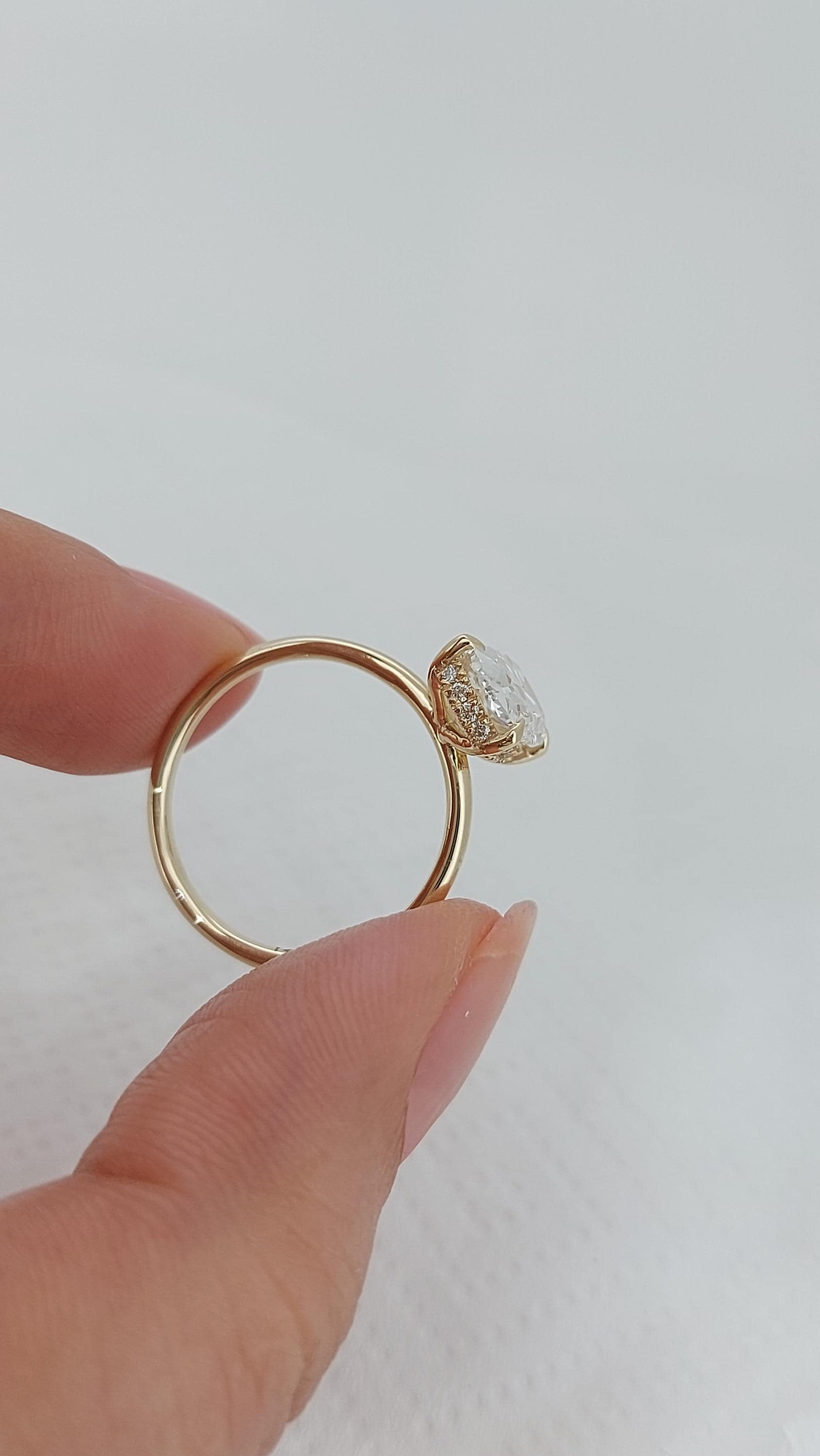 IGI Certified Old Mine Lab Diamond Solitaire Engagement Ring