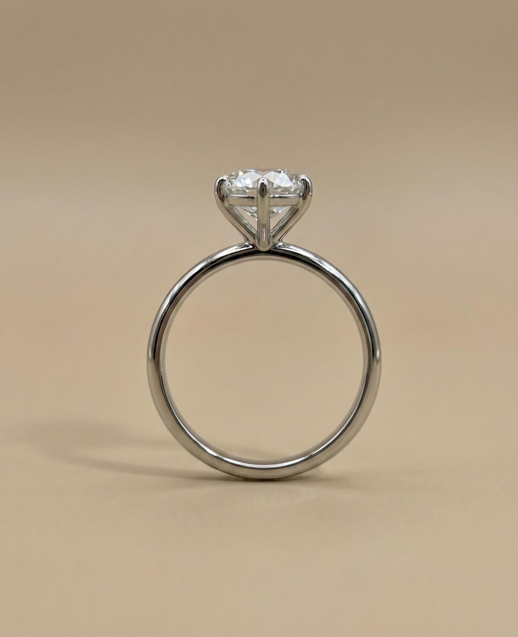 1 Ct Heart Lab Diamond Solitaire Engagement Ring