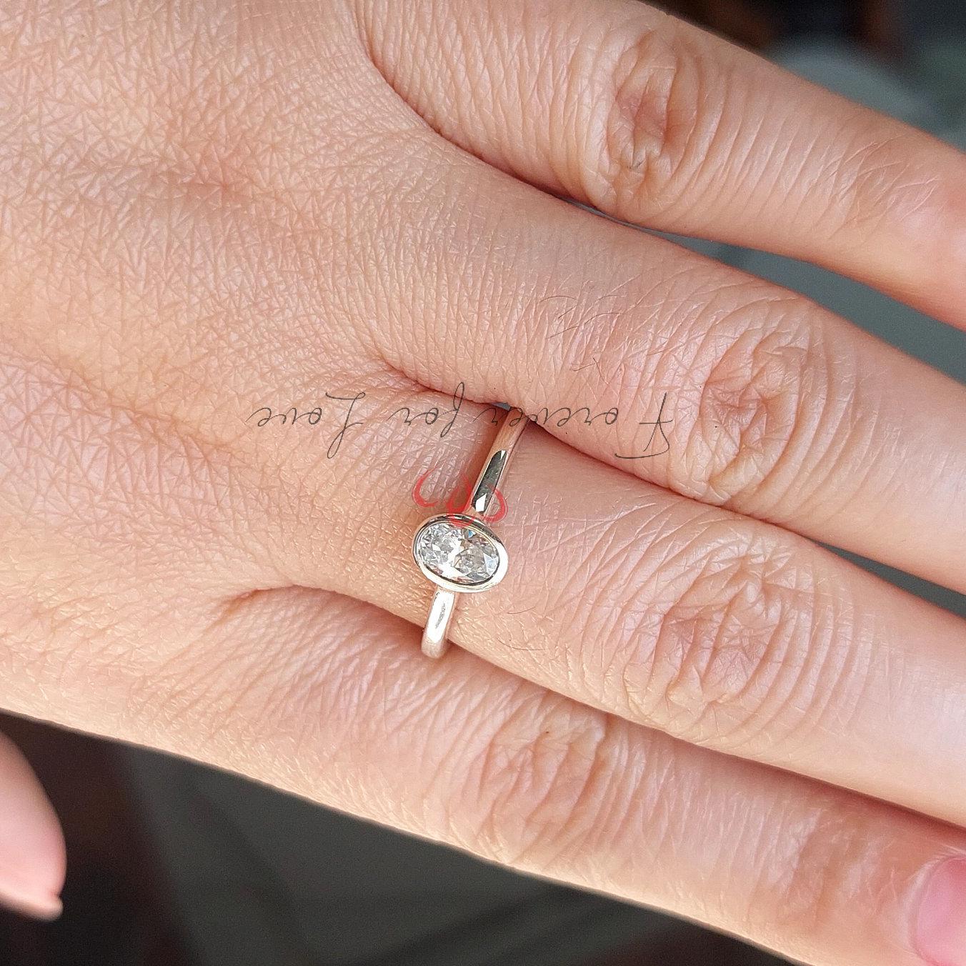 0.5 Ct IGI Certified Oval Lab Diamond Solitaire Engagement Ring