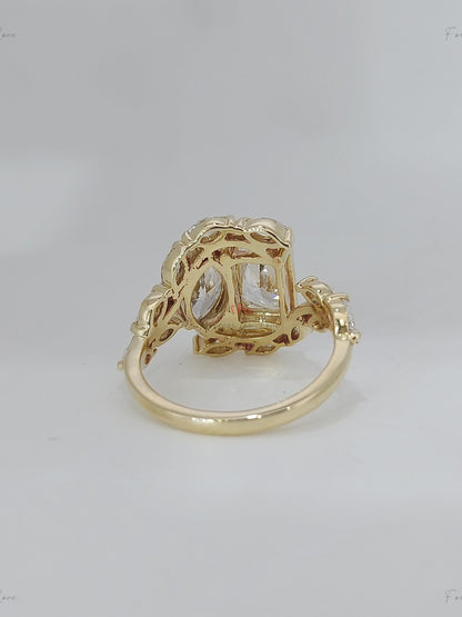 3 Ct Radiant Lab Diamond Engagement Ring