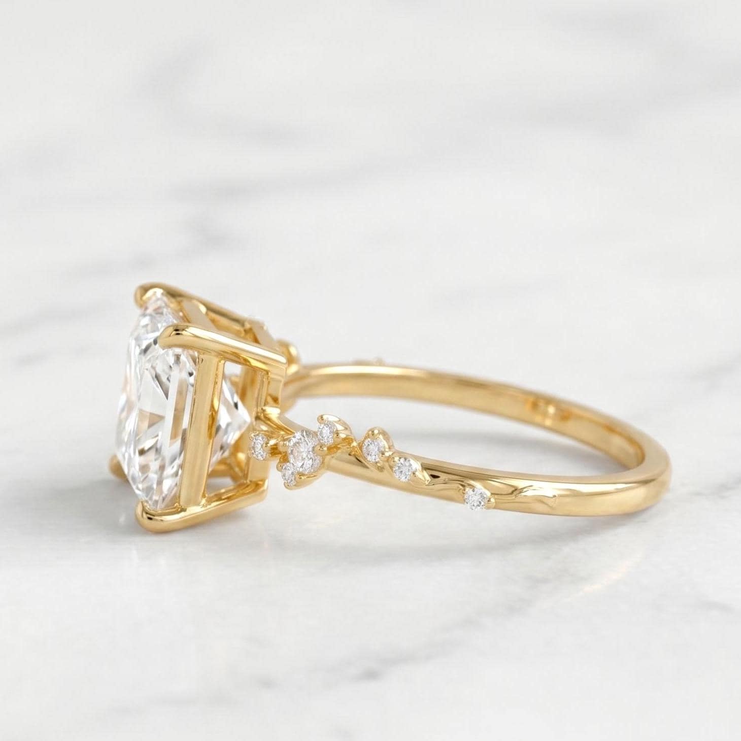 IGI Certified Princess Lab Diamond Engagement Ring