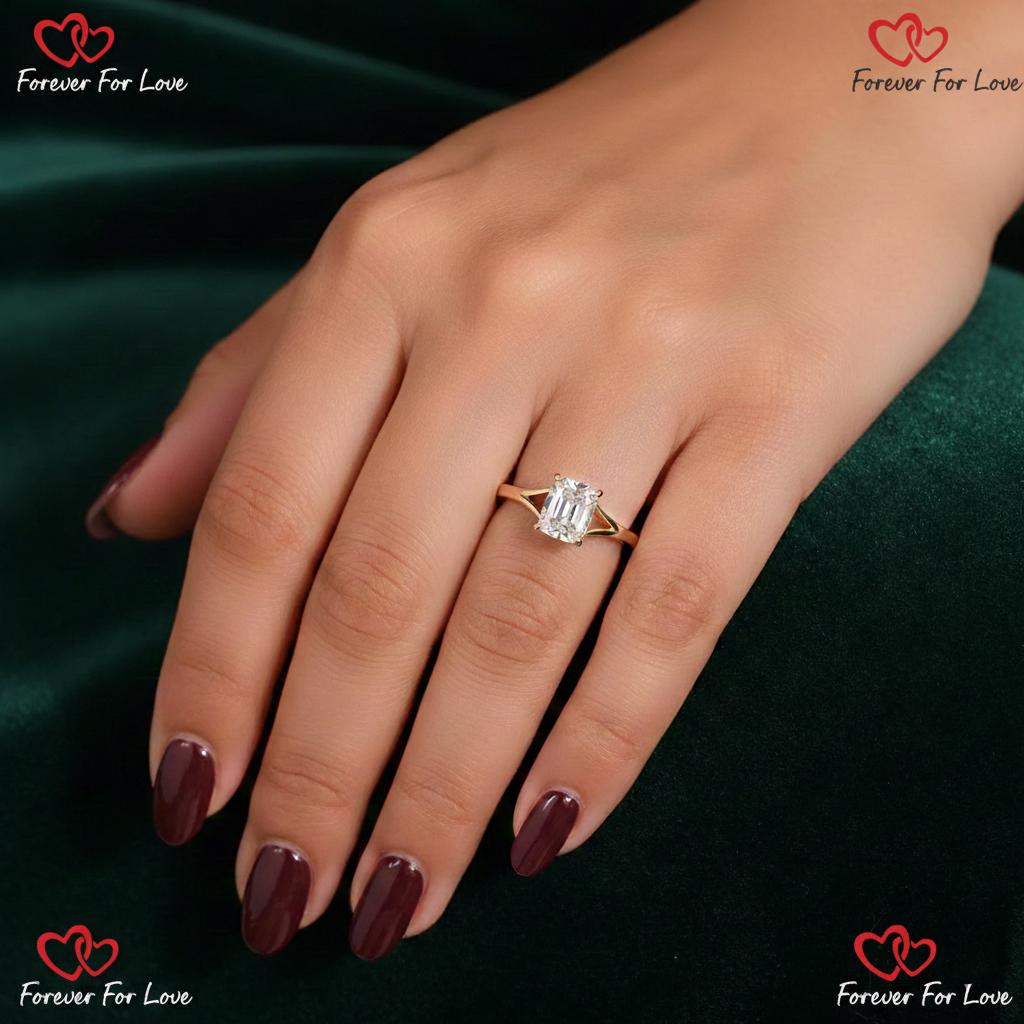 Old Mine Lab Diamond Solitaire Engagement Ring