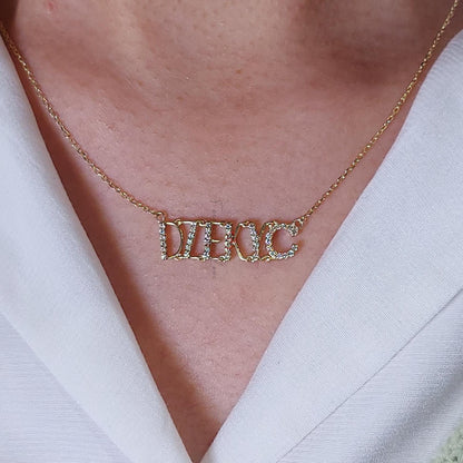 Personalisierte Namenskette aus 14 Karat Gold, ein bedeutungsvolles und zeitloses Geschenk für sie, Gold, Silber, Roségold, Baby-Namenskette, personalisiertes Geschenk für Mama