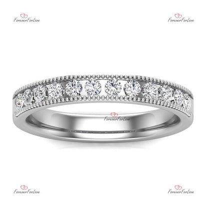 Natural Diamond Half Eternity Band