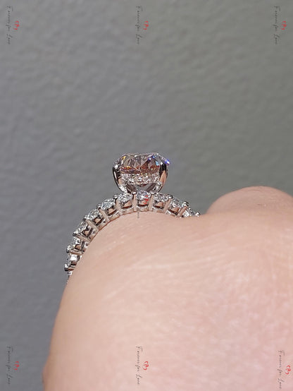 IGI Certified Oval Lab Diamond Engagement Ring