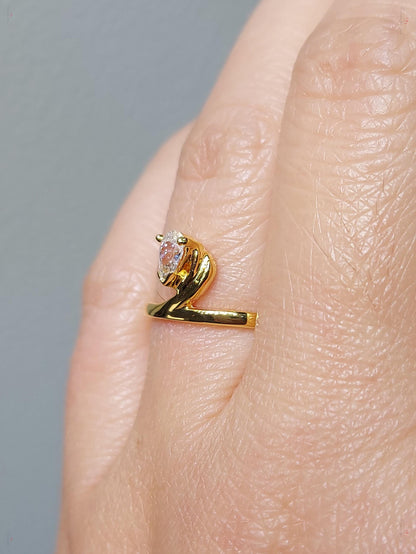1.5 Ct IGI Certified Pear Lab Diamond Engagement Ring