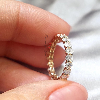 Oval Lab Diamond Full Eternity Band