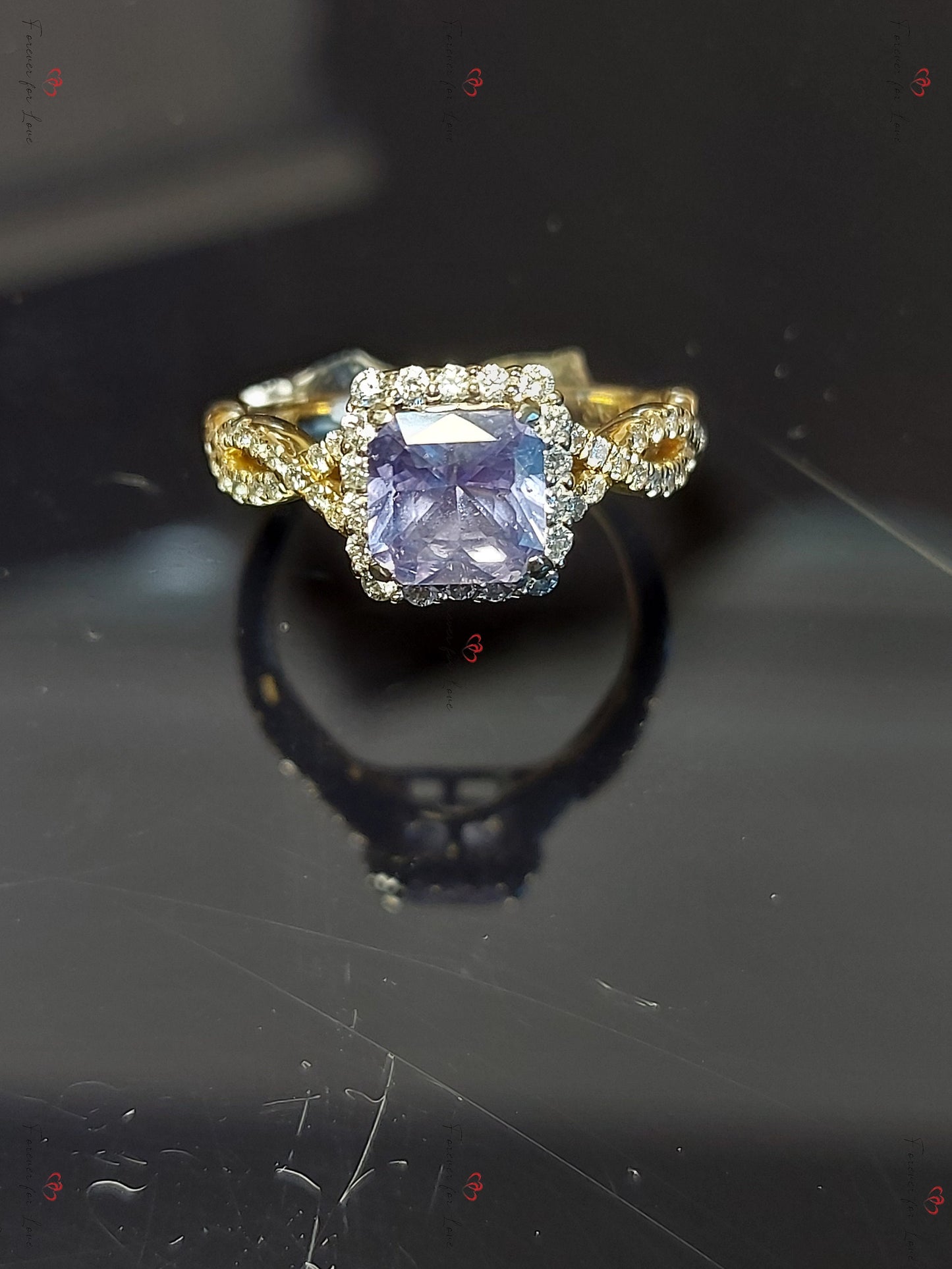 Marquise-Verlobungsring mit blauem Saphir Marquise cut Moissanite engagement ring in 935 Argentium Silber — custom handcrafted by Forever For Love