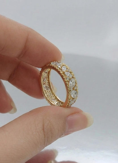 Pear Diamond Full Eternity Band