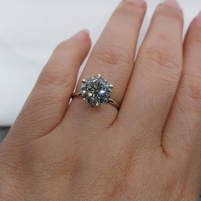 4 Ct Round Diamond Solitaire Engagement Ring