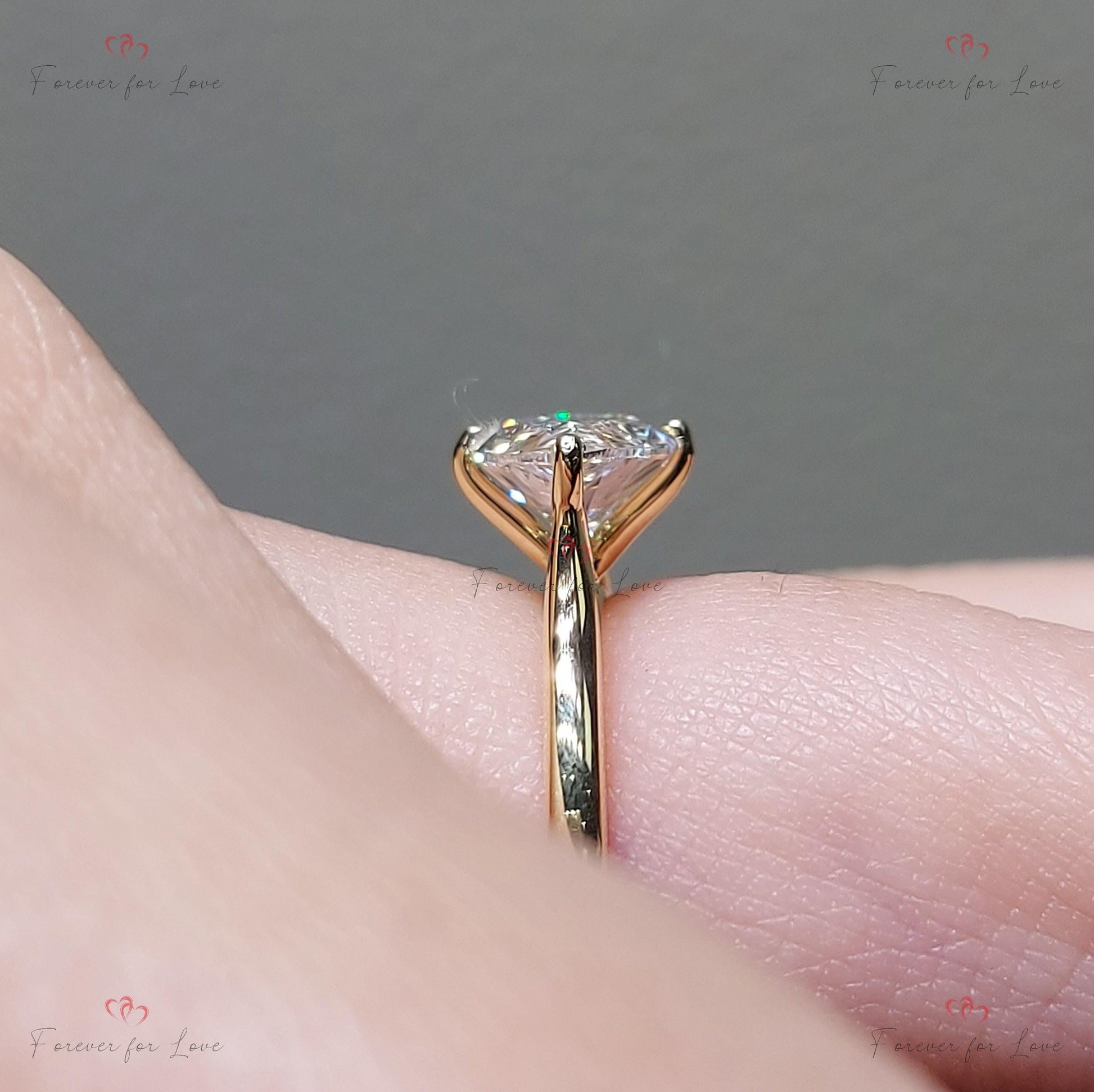 IGI Certified Marquise Lab Diamond Engagement Ring