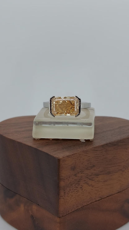 IGI Certified Cushion Lab Diamond Halo Engagement Ring