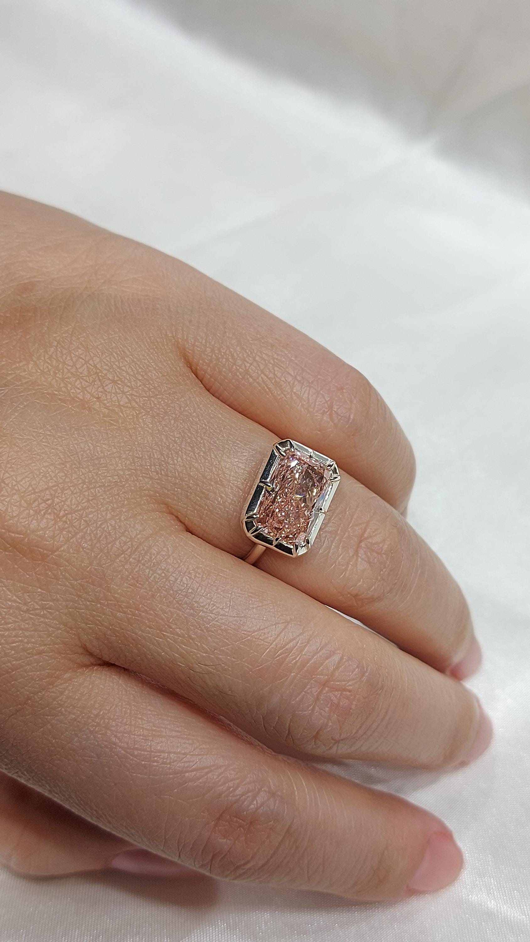IGI Certified Cushion Lab Diamond Engagement Ring