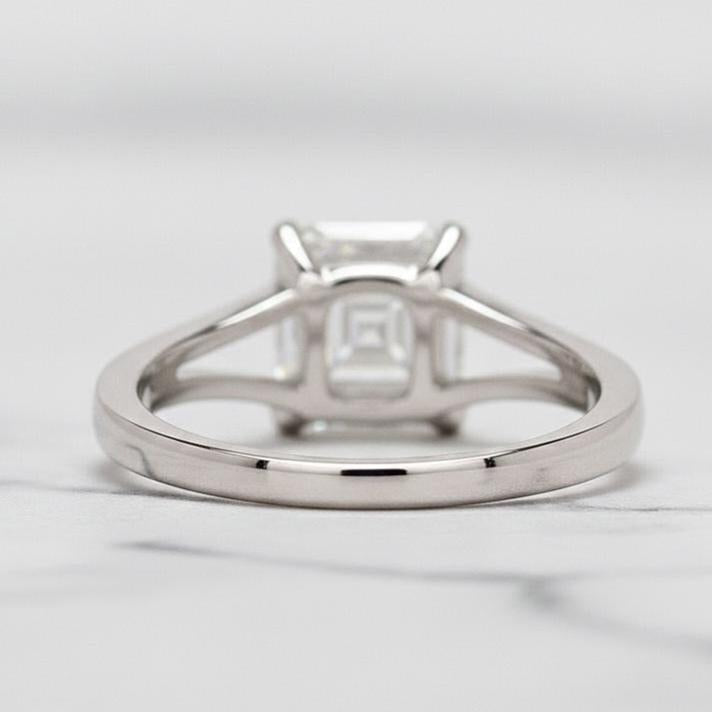 2 Ct IGI Certified Asscher Lab Diamond Solitaire Engagement Ring